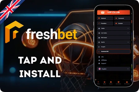 FreshBet APK installation screen on Android device with install prompt